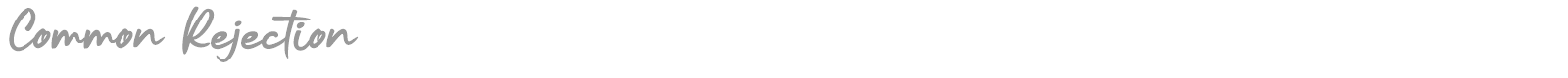 Common Rejection font preview